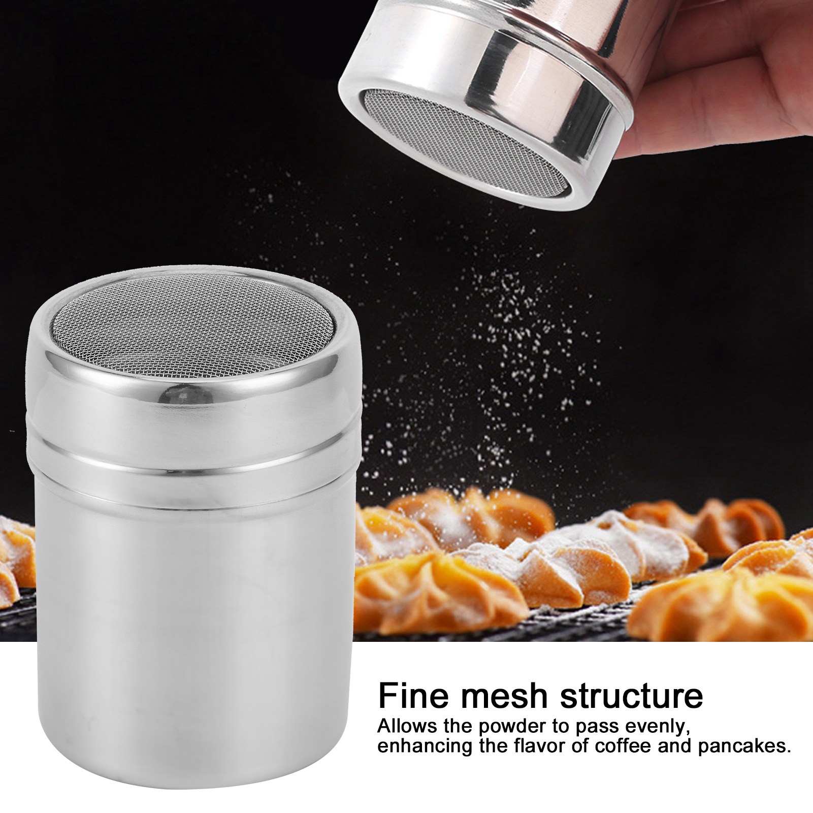Fine Mesh Powder Shaker Stainl – Baking Powder Kitchen recenzja i cena