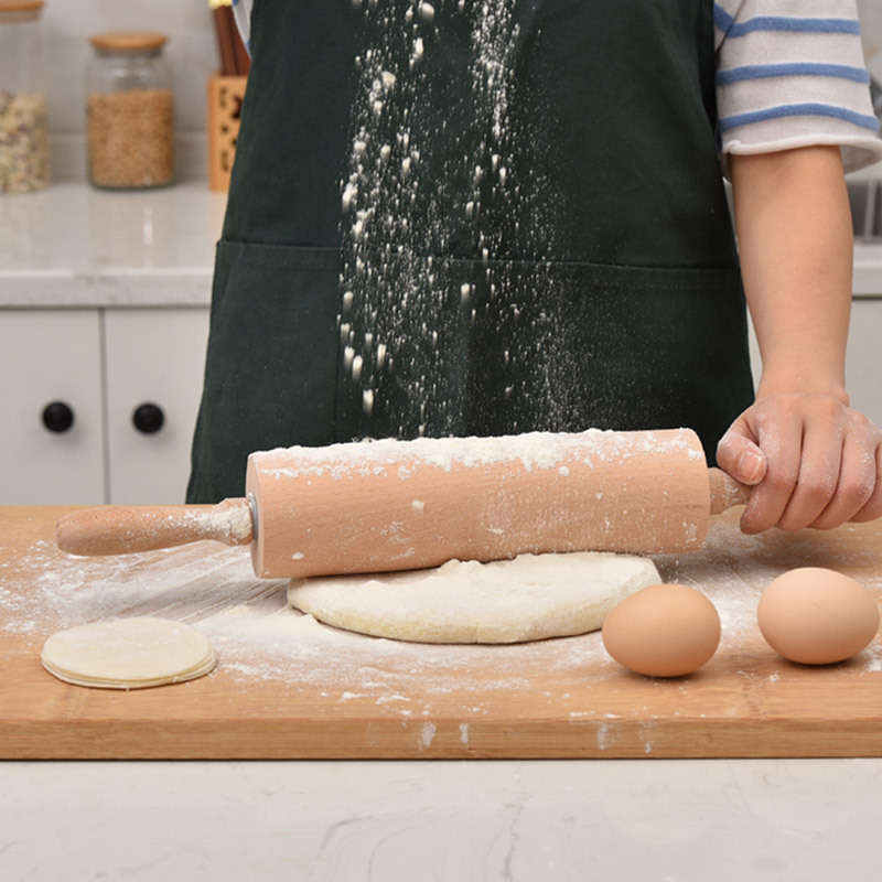 1Pcs Wooden Rolling Pin Househ – Baking Powder Kitchen recenzja i cena
