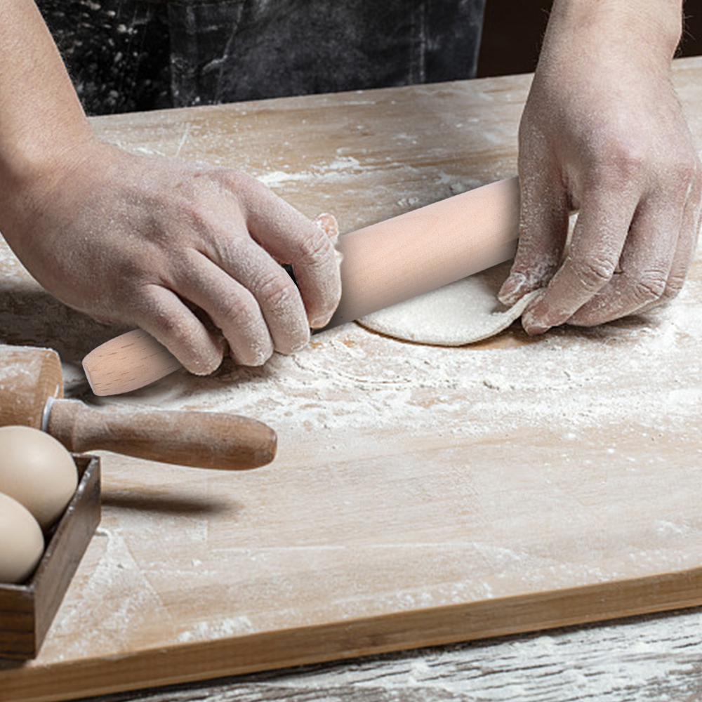 1Pcs Wooden Rolling Pin Househ – Baking Powder Kitchen recenzja i cena