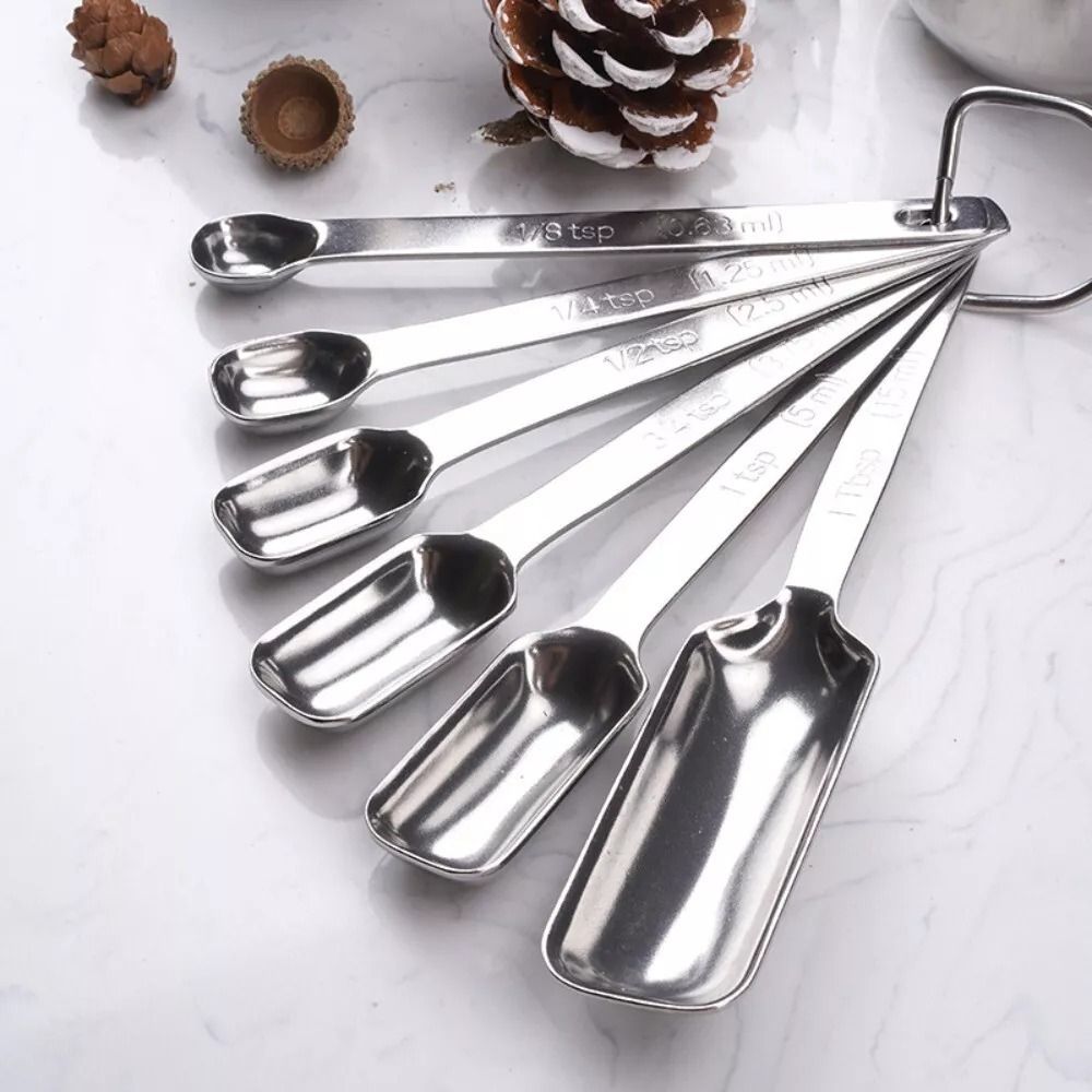 6Pcs Stainless Steel Measuring – Baking Powder Kitchen recenzja i cena