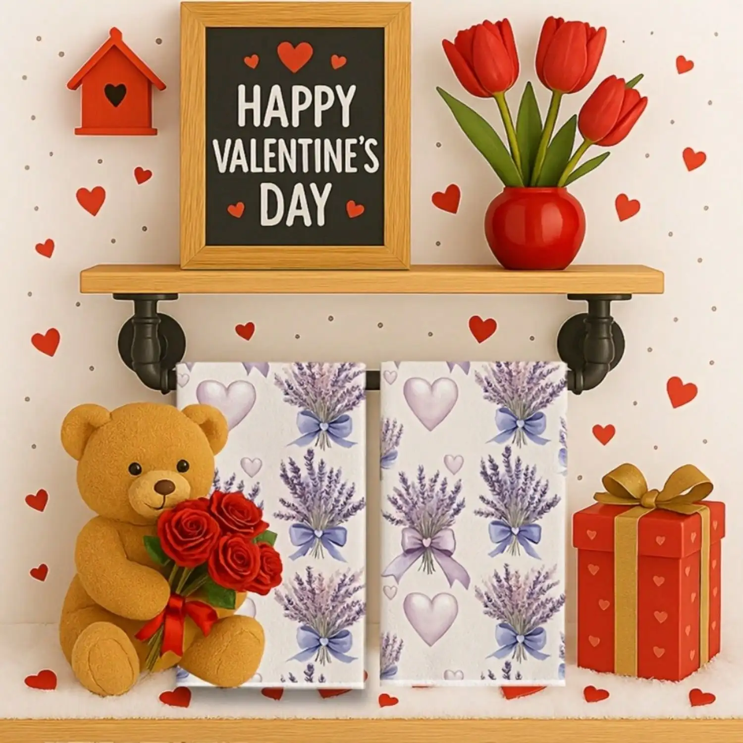 2pcs Valentine's Day Lavender  – Kitchen Baking Decor recenzja i cena