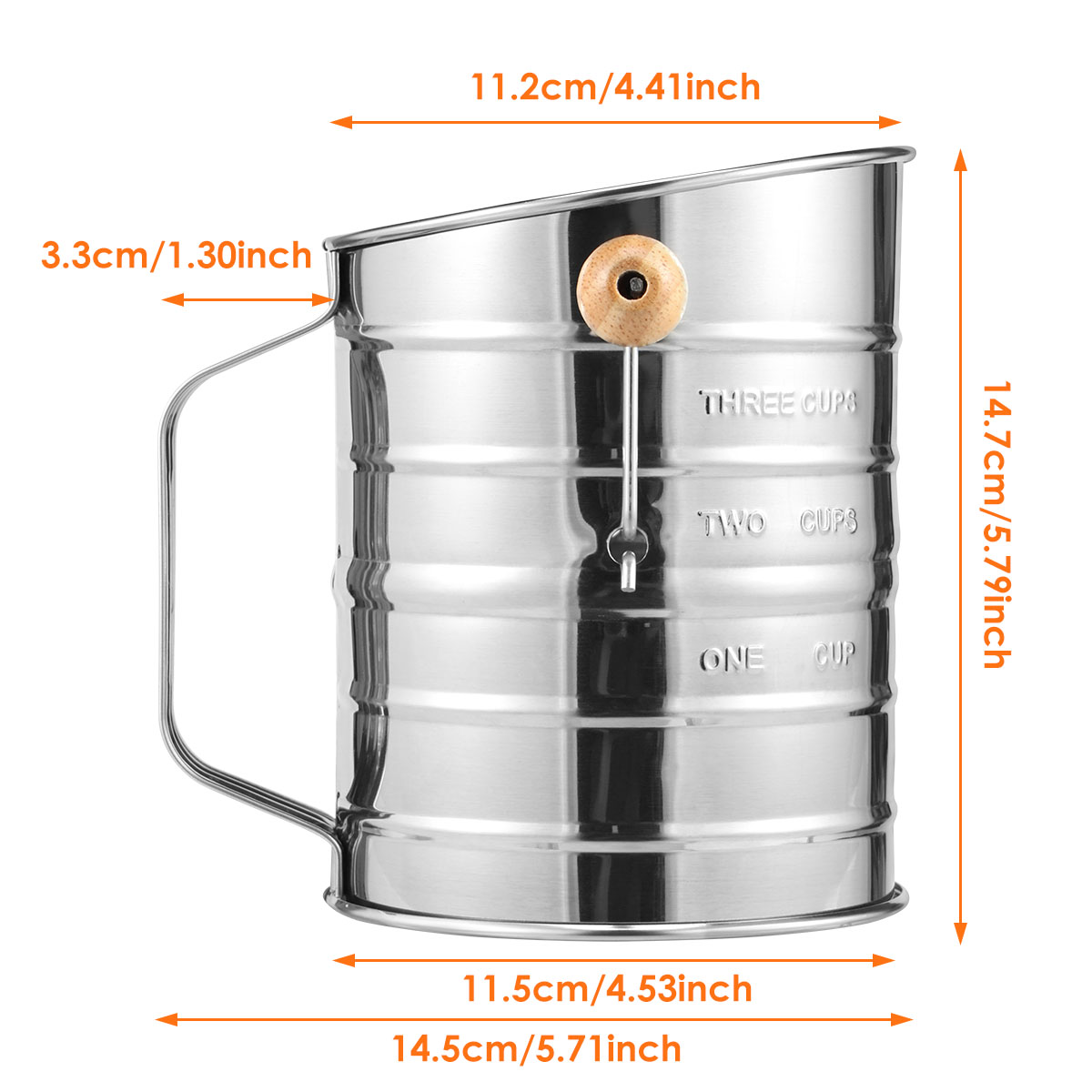 Flour Sifter Stainless Steel F – Baking Powder Kitchen recenzja i cena