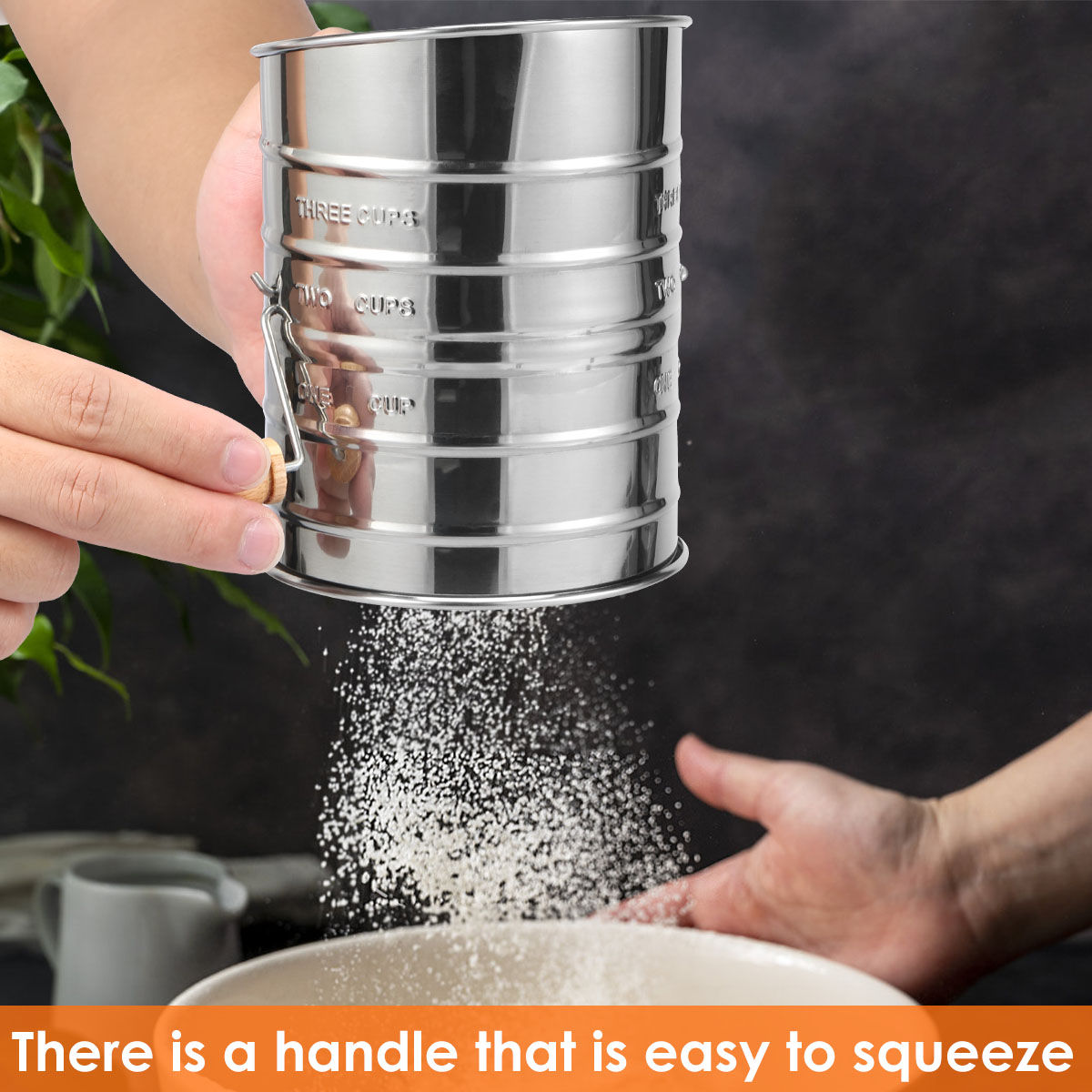 Flour Sifter Stainless Steel F – Baking Powder Kitchen recenzja i cena