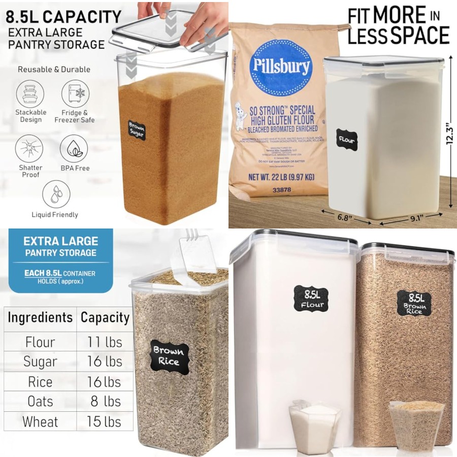 8.5L/287Oz Extra Large Airtigh – Kitchen Baking Pantry recenzja i cena