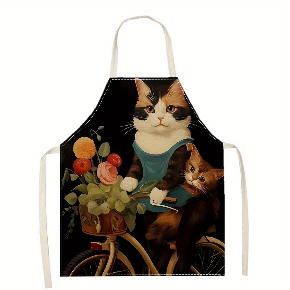Linen Apron Funny Cat Sunglass – Kitchen Baking Area Ideas recenzja i cena
