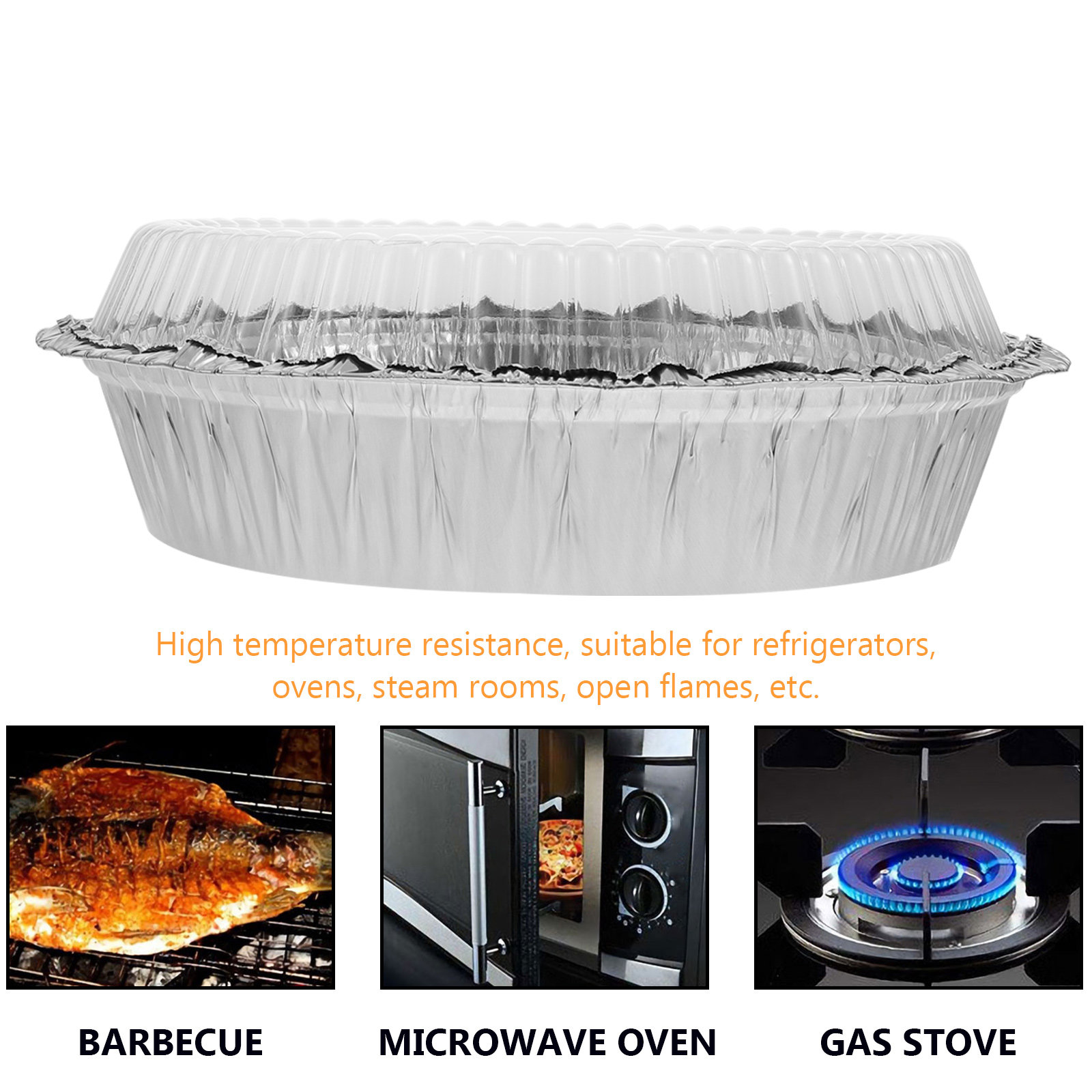 50Sets Round Aluminum Foil Pan – Kitchen Baking Tray recenzja i cena