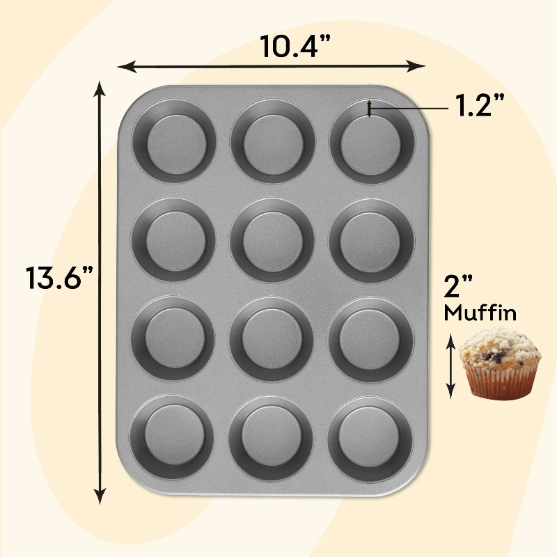 Non-Stick 12-Cup Muffin Pan Cu – Muffin Tin Nonstick recenzja i cena