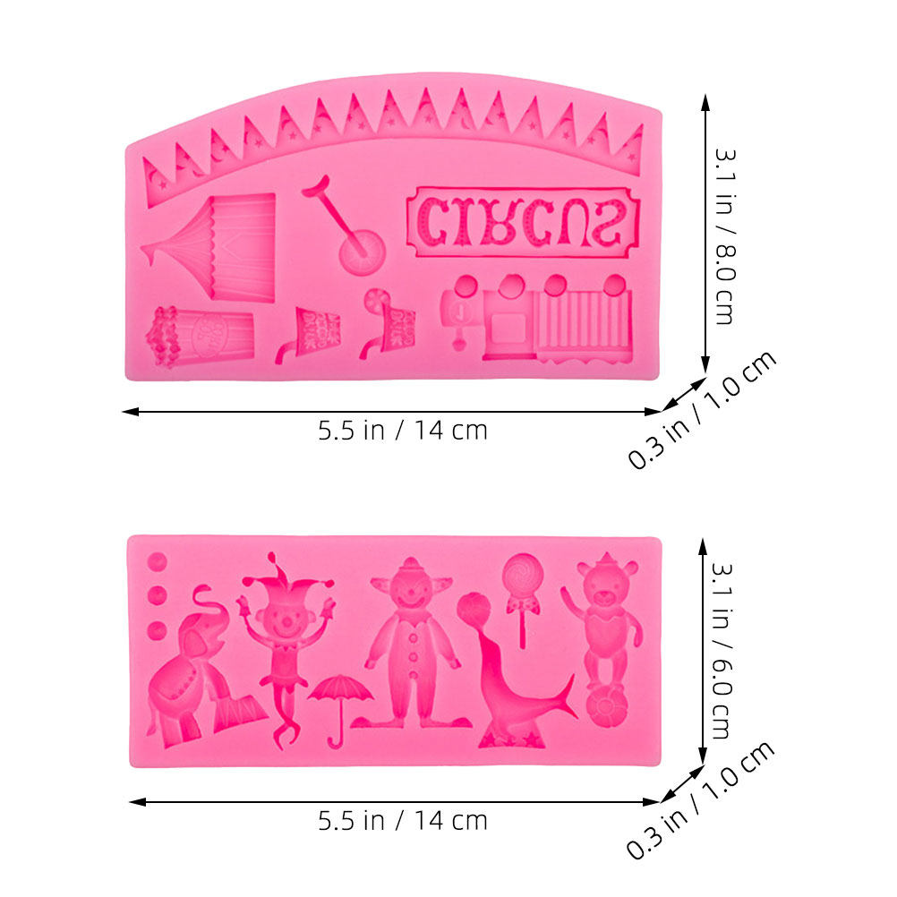 2Pcs Circus Fondant Mold Silic – Silicone Cake Mold recenzja i cena